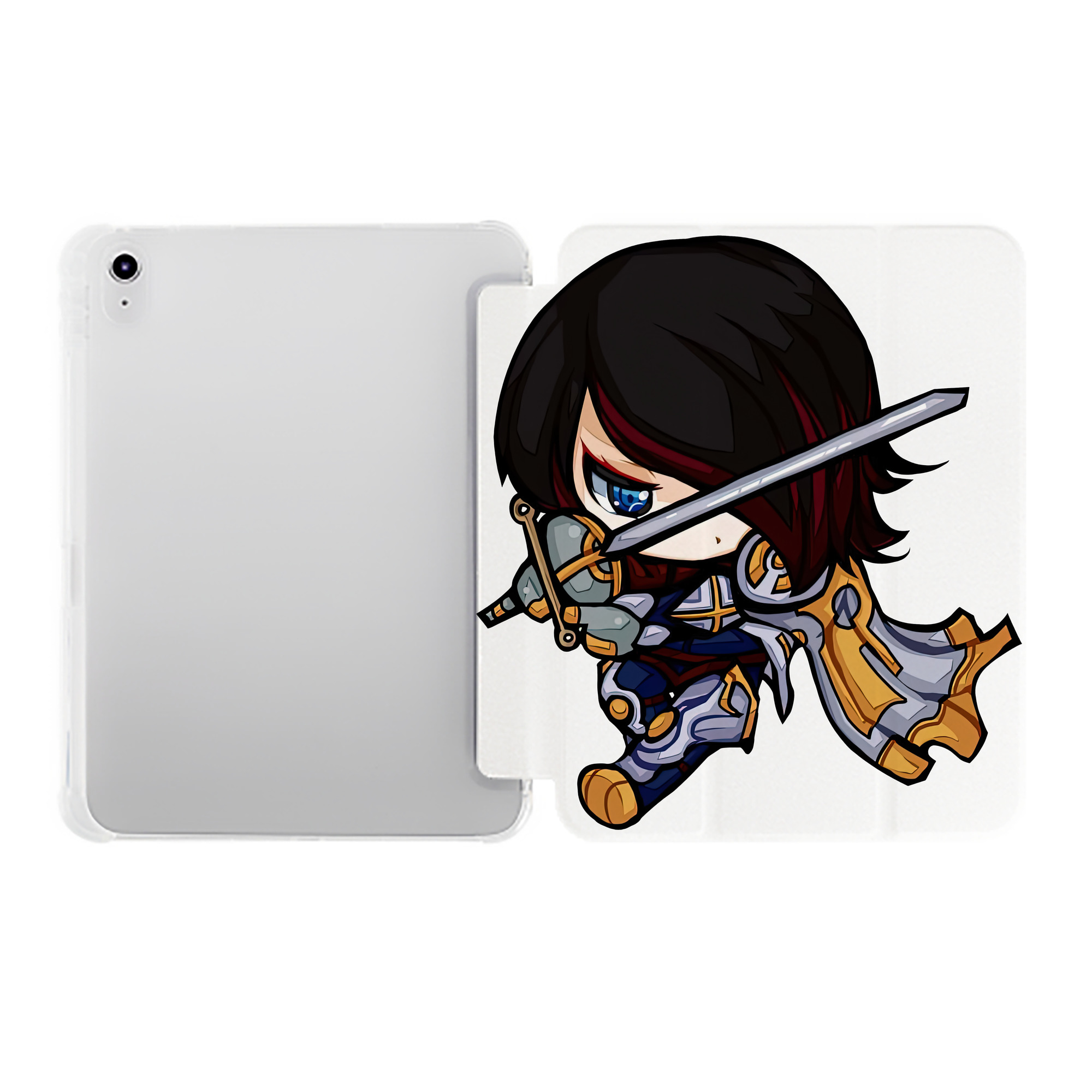 （画像用） リーグ・オブ・レジェンド League of Legends LOL IPad ケース ペン収納付き 三つ折りスタンド PUレザー×シリコン 対応機種9.5/10.5/10.9インチ